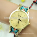 2014 Newest arrival ethnic flavor DIY fabric strap watch